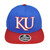 NCAA Kansas Jayhawks 494VZ 2 Tone Flat Bill Hat Cap Blue Red Snapback Adidas