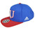 NCAA Kansas Jayhawks 494VZ 2 Tone Flat Bill Hat Cap Blue Red Snapback Adidas