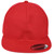 Blank Red Constructed Flat Bill Snapback Hat Cap Plain Solid Color Adjustable