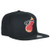 NBA Mitchell Ness G202M Miami Heat Black Structured Adult Fitted 7 1/2  Hat Cap