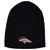 NFL Team Apparel Denver Broncos Blue Navy Knit Beanie Cuffless Skully Hat Toque