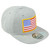 United States USA Flag Patch Light Grey Snapback American Men Flat Bill Hat Cap