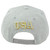 United States USA Flag Patch Light Grey Snapback American Men Flat Bill Hat Cap