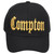 Compton City California USA Black Gold Curved Bill Adjustable Adults Men Hat Cap