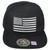 United States USA Flag Patch Black White Adjustable American Flat Bill Hat Cap