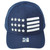 United States USA Flag 3D Block Blue White American Curved Bill Adult Hat Cap