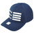 United States USA Flag 3D Block Blue White American Curved Bill Adult Hat Cap