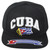 Cuba Central America Country Black Snapback Flat Bill Adjustable Adult Hat Cap