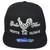 Gallo Fino Gente De Honor Rooster Mexico Snapback Flat Bill Black Silver Hat Cap