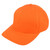 Orange Neon Structured Adults Adjustable Blank Plain Color Curved Bill Hat Cap
