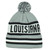 Top Level Lousiana State USA Logo Pom Pom Cuffed Grey Knit Beanie Hat Winter