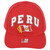 Peru South America Country Red White Curved Bill Adjustable Adults Men Hat Cap