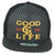 Headlines Good Life GL Adults Men Constructed Snapback Flat Bill Black Hat Cap