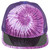 Tye Dye Purple Pattern Blank Transparent PVC Snapback Trucker Mesh Hat Cap