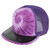 Tye Dye Purple Pattern Blank Transparent PVC Snapback Trucker Mesh Hat Cap