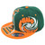 Miami Florida Hurricanes Theme Football Flat Bill Snapback Adults  City Hat Cap