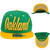 Oakland City California USA Green Yellow Flat Bill Adults Men Snapback Hat Cap