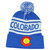 Colorado State Logo USA Pom Pom Blue White Cuffed Adults Knit Beanie Hat Winter