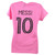 MLS Inter Miami Lionel Messi #10 Pink Women Ladies Soccer Futbol Tshirt Tee