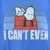 Peanuts Hybrid Snoopy I Can't Even Blue Short Sleeve Adults Tshirt Tee