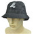 PONY BLACK WHITE BUCKET BEACH HAT UNISEX NYLON SMALL