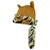 Fox Tail Crockett Hat Detachable Plain Animal Faux Fur Knit Beanie Fleece Brown
