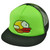 Trucker Flappy Bird Mesh Snapback Flat Bill Foam Neon Green Video Game Hat Cap