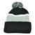 Plain Blank Striped Cuffed Black Grey Thick Hat Beanie Pom Pom Knit Skully Toque