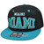 Miami Florida FL 305 City Headlines USA Flat Bill Constructed Snapback Hat Cap