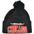 Chicago City Chi Town Cuffed Black Beanie Pom Pom Knit One Size Winter Warm Hat