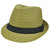 Khaki Brown Mesh Straw Black Small Medium Fedora Homburg Stetson Gangster Hat