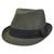 Dark Brown Black Weave Pattern Small Medium MD Fedora Trilby Stetson Homburg Hat