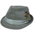 FEDORA TRILBY HAT GREY RIBBON WOOL POLY FEATHER LARGE