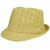 Woven Straw Adult Gangster Hat Small Medium FD-112 Stetson Khaki Fedora Trilby