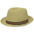 Peter Grimm Paper Beach Striped Fedora Trilby Small Medium Signature Hat Stetson