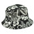 Floral Paisley Blank Design Fitted Small Medium Patterned Sun Bucket Hat Black