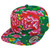 Floral Flower Design Pattern Roses Green Plain Blank Snapback Flat Bill Hat Cap