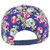 Navy Blue Floral Flowers Rose Pattern Flat Bill Snapback Blank Plain Hat Cap