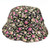 Floral Flower Pattern Sun Bucket Fitted Small Medium Plain Hat Outdoors Black