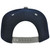 Blank Plain Solid Color Classic Navy Gray Flat Bill Snapback Hat Cap Two Tone