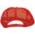 White Plain Panel Red Mesh Adjustable Snapback Trucker Style Flat Bill Visor Hat