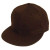 BLANK PLAIN SOLID BROWN FLAT BILL FITTED SMALL HAT CAP