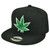 Marijuana Acrylic Weed Leaf Symbol Black Flat Bill Snapback Cannabis Hat Cap