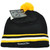 NHL Mitchell Ness KE84 Jersey Stripe Cuffed Pom Knit Beanie Pittsburgh Penguins