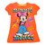 Official Disney Youth Kids Girls Too Cool Minnie Mouse Puff Sleeve Shirt