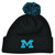 NCAA Zephyr Michigan Wolverines Gamma Pom Cuffed Knit Beanie Black Hat Toque 