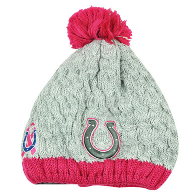 Pittsburgh Steelers New Era Women's Breast Cancer Awareness Cable Knit Hat