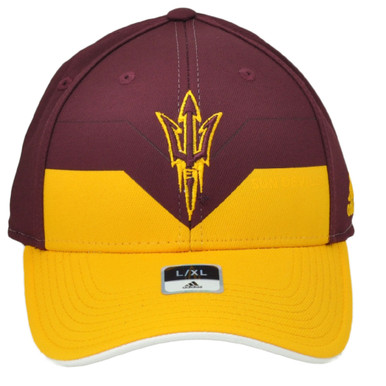asu☆ NCAA Arizona State Sun Devils M730Z Burgundy Yellow Flex Fit