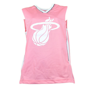 Girls Youth New Era Pink Miami Marlins Jersey Stars V-Neck T-Shirt