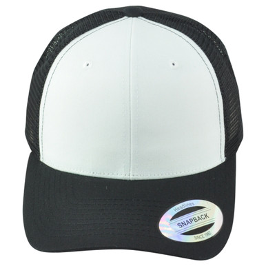 Blank Snapback Hat - Breathable Mesh, Lightweight, Curved Bill, Adjustable Lids Blank Hook Shot A-Frame Adjustable Snapback Hat – for  main image 3